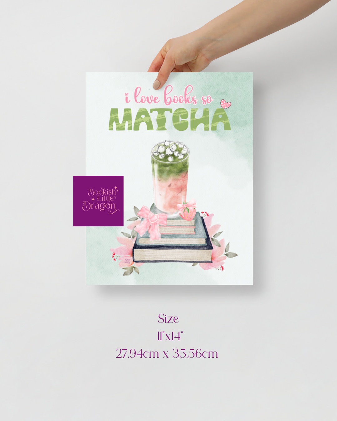 I Love Books So Matcha Poster