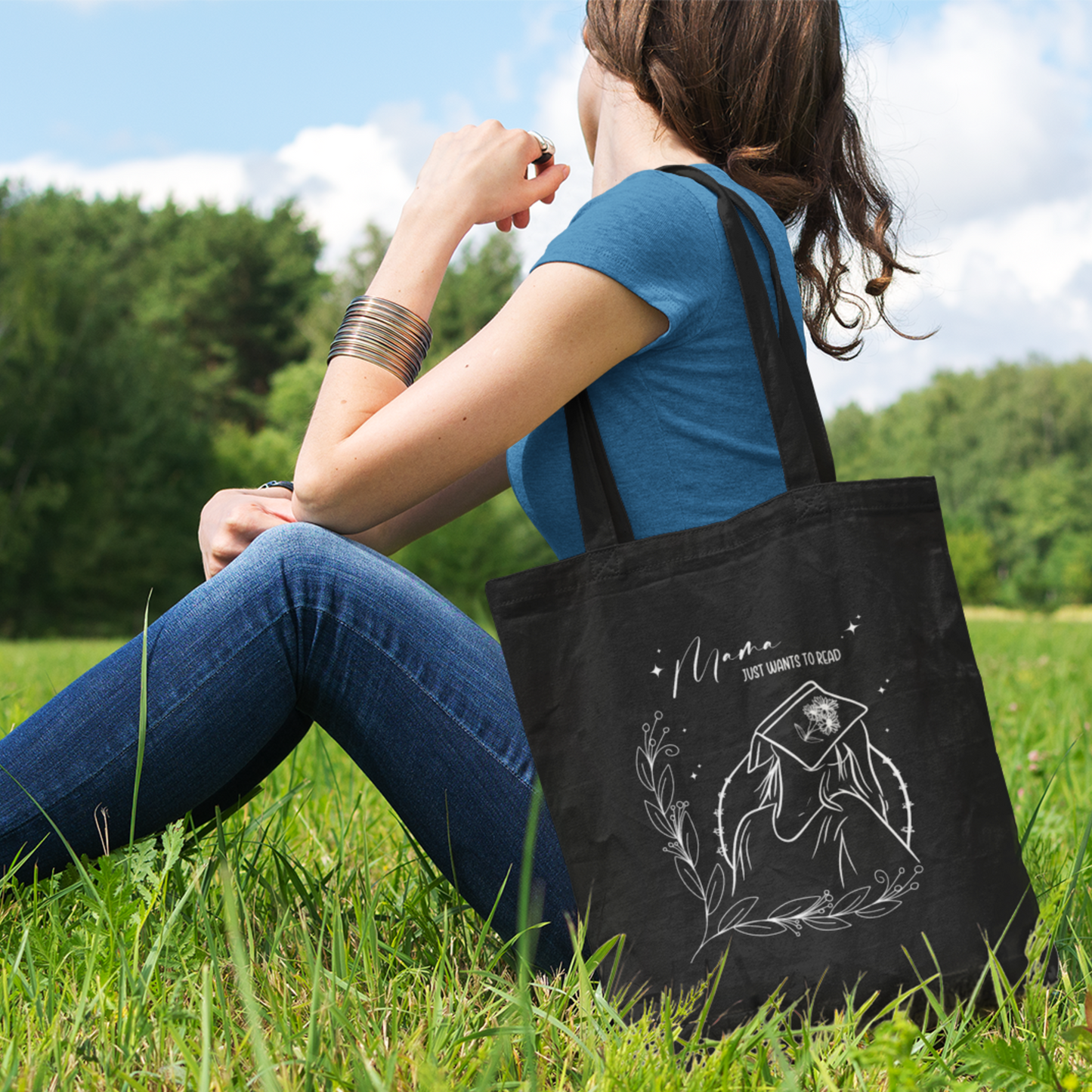 Mama Just Wants to Read Bookish Tote Bag