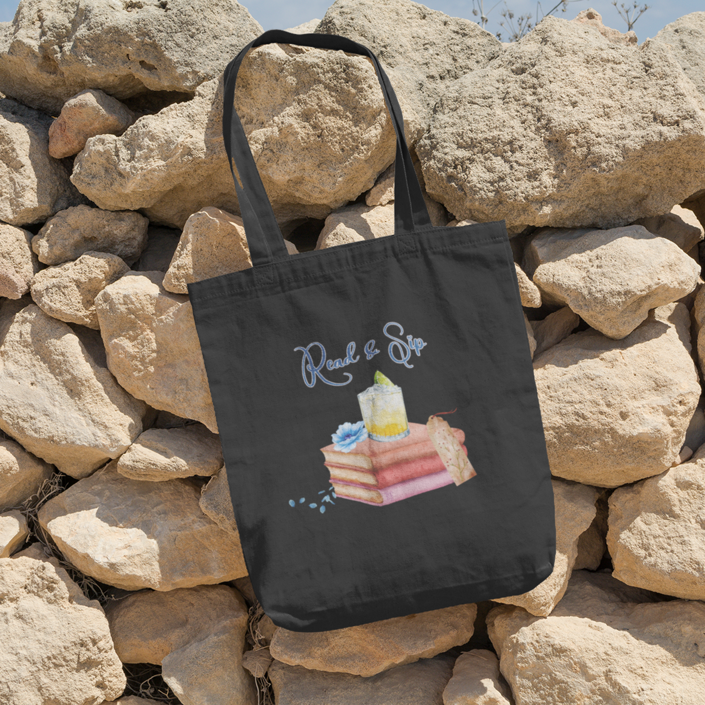 Read & Sip Cotton Tote Bag