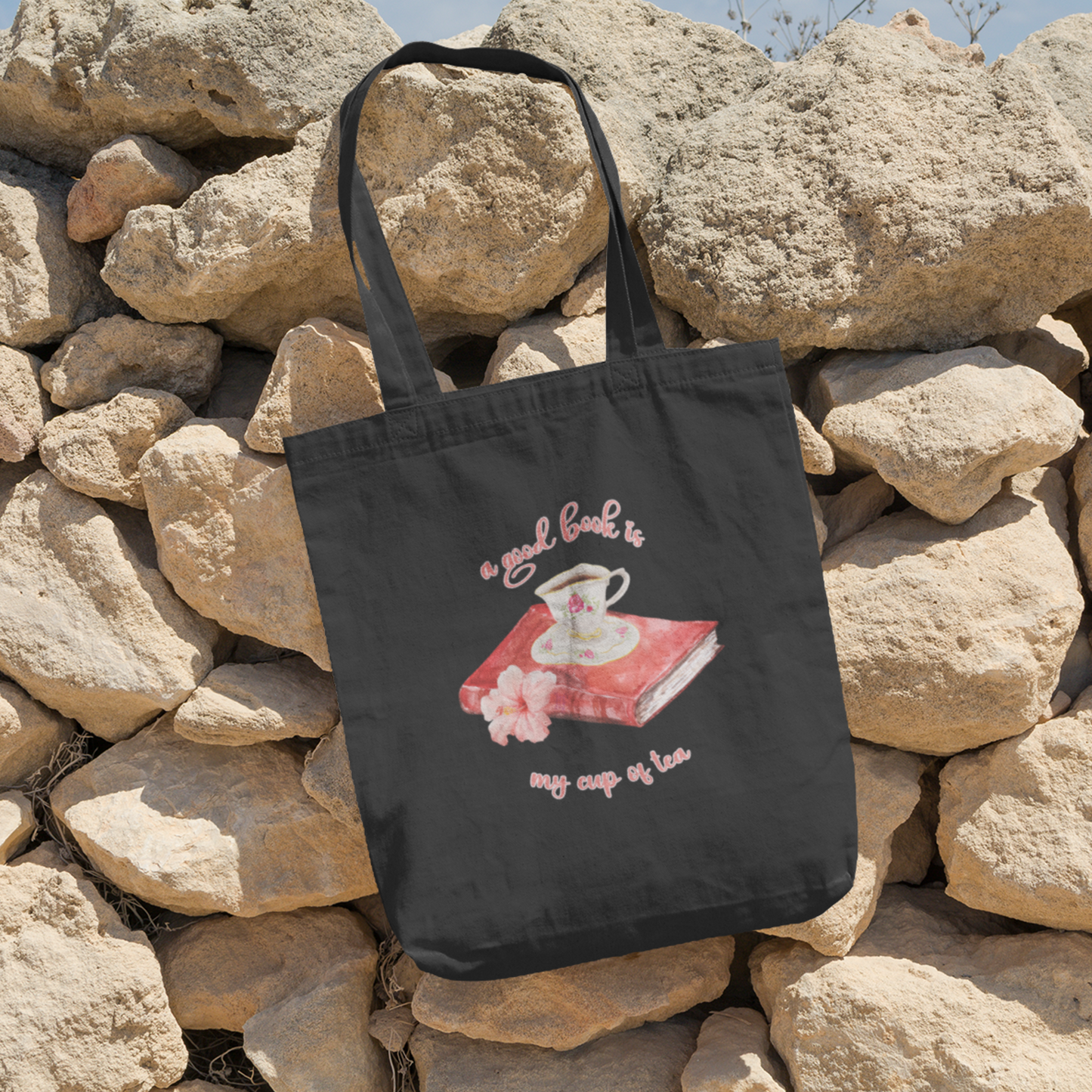 A Good Book is My Cup of Tea Cotton Tote Bag