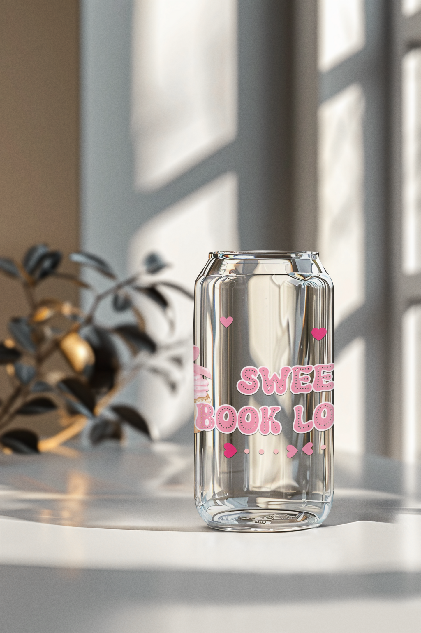 Sweet Book Lover Glass Can