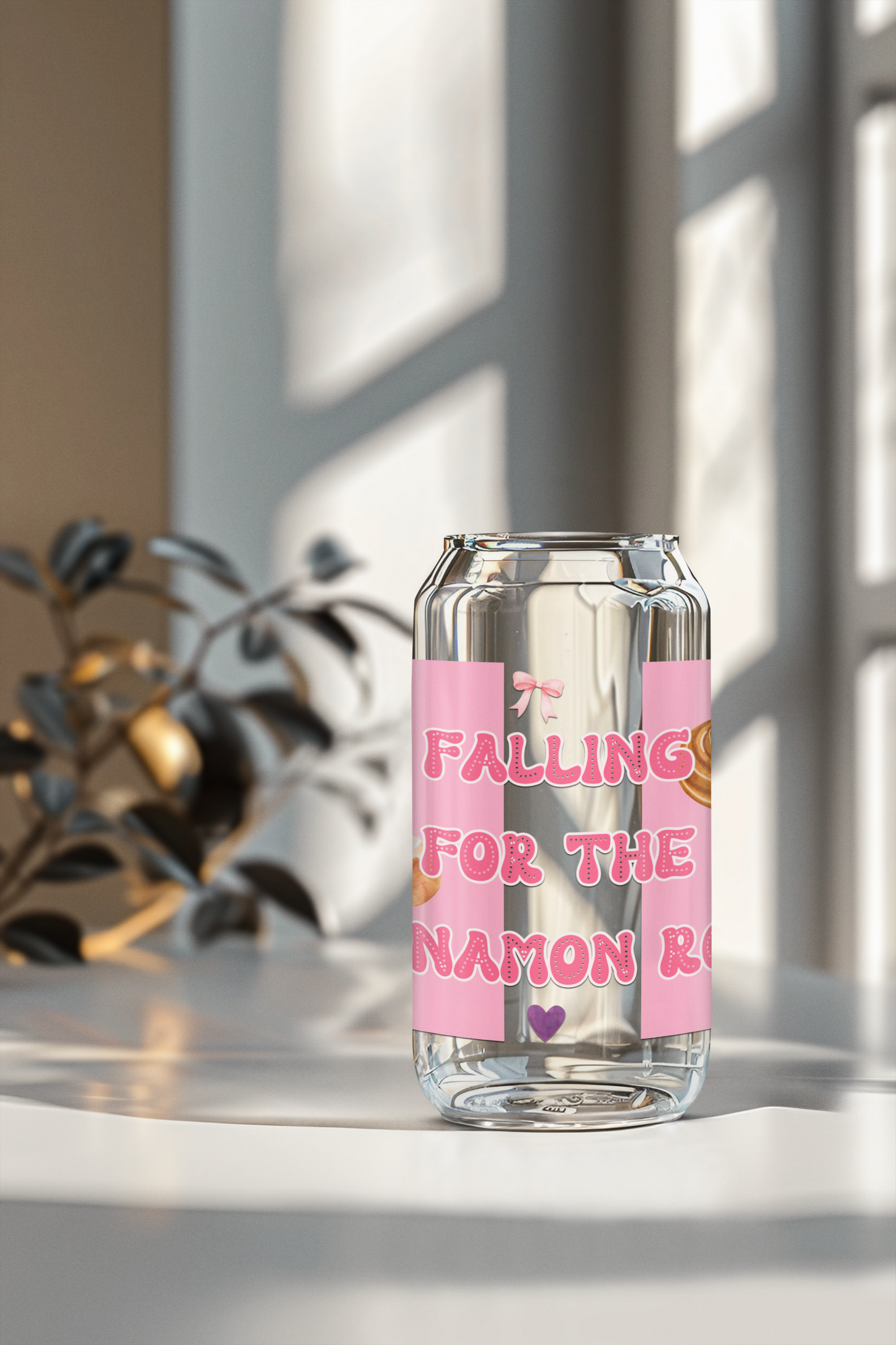Falling for the Cinnamon Roll Glass Can