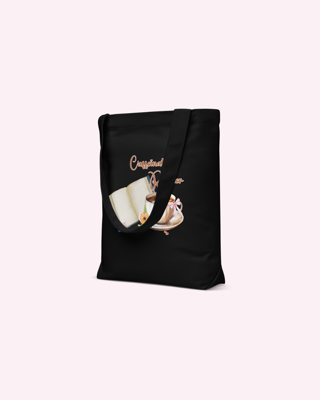 Caffeinated Reader Cotton Tote Bag