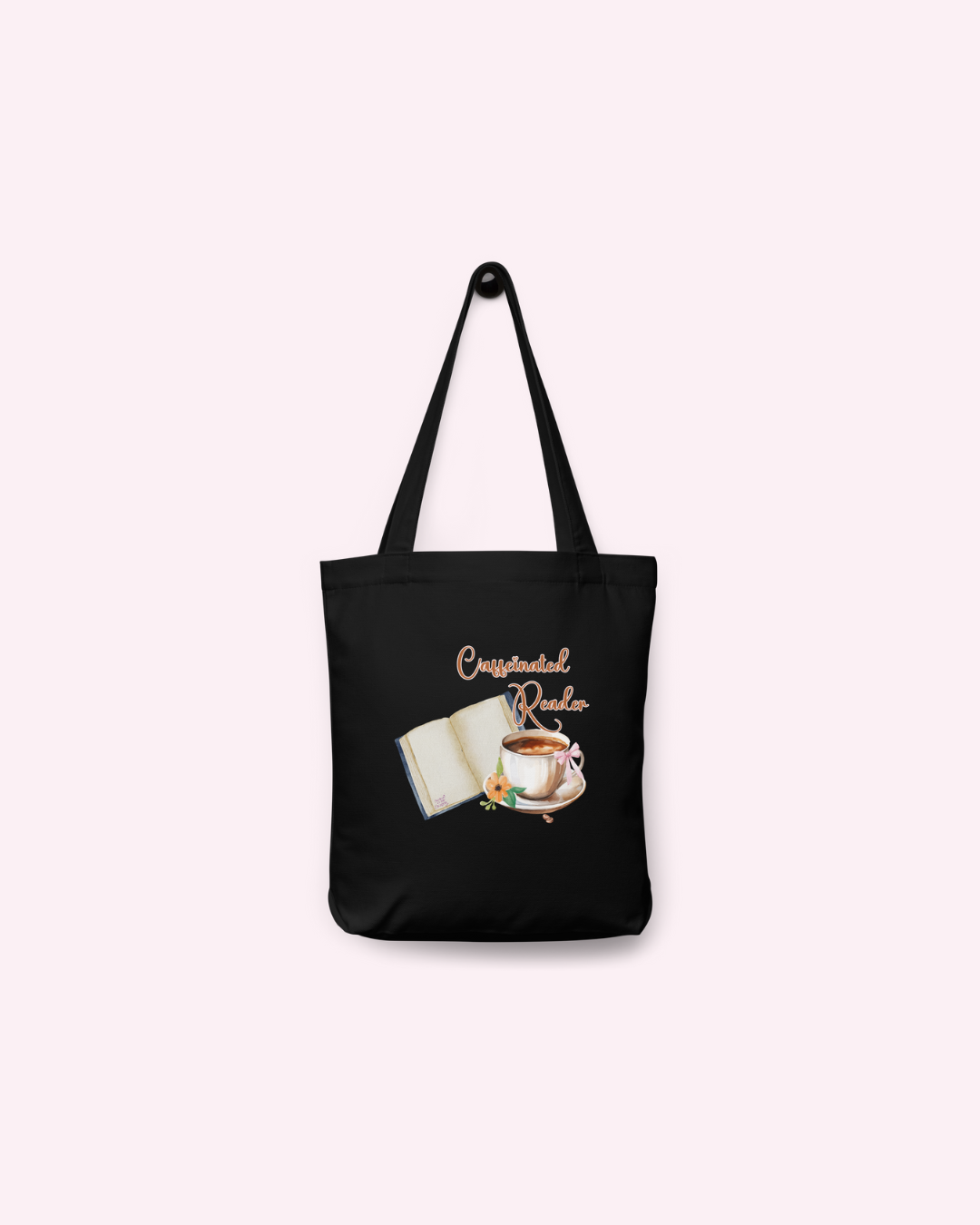 Caffeinated Reader Cotton Tote Bag