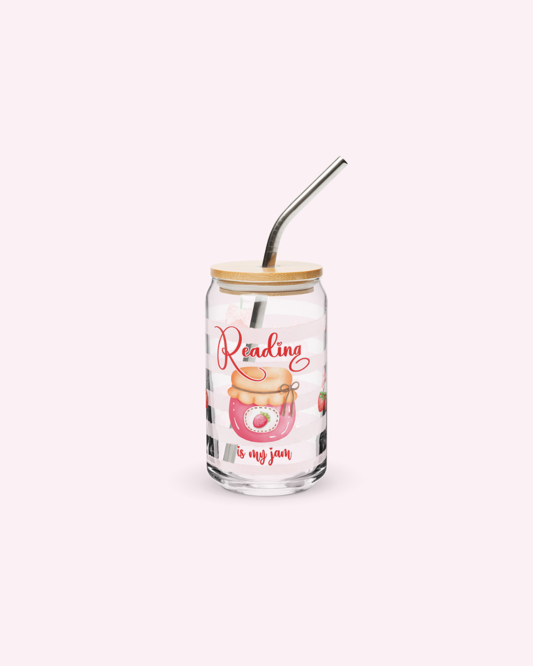 Reading is My Jam Glass Can