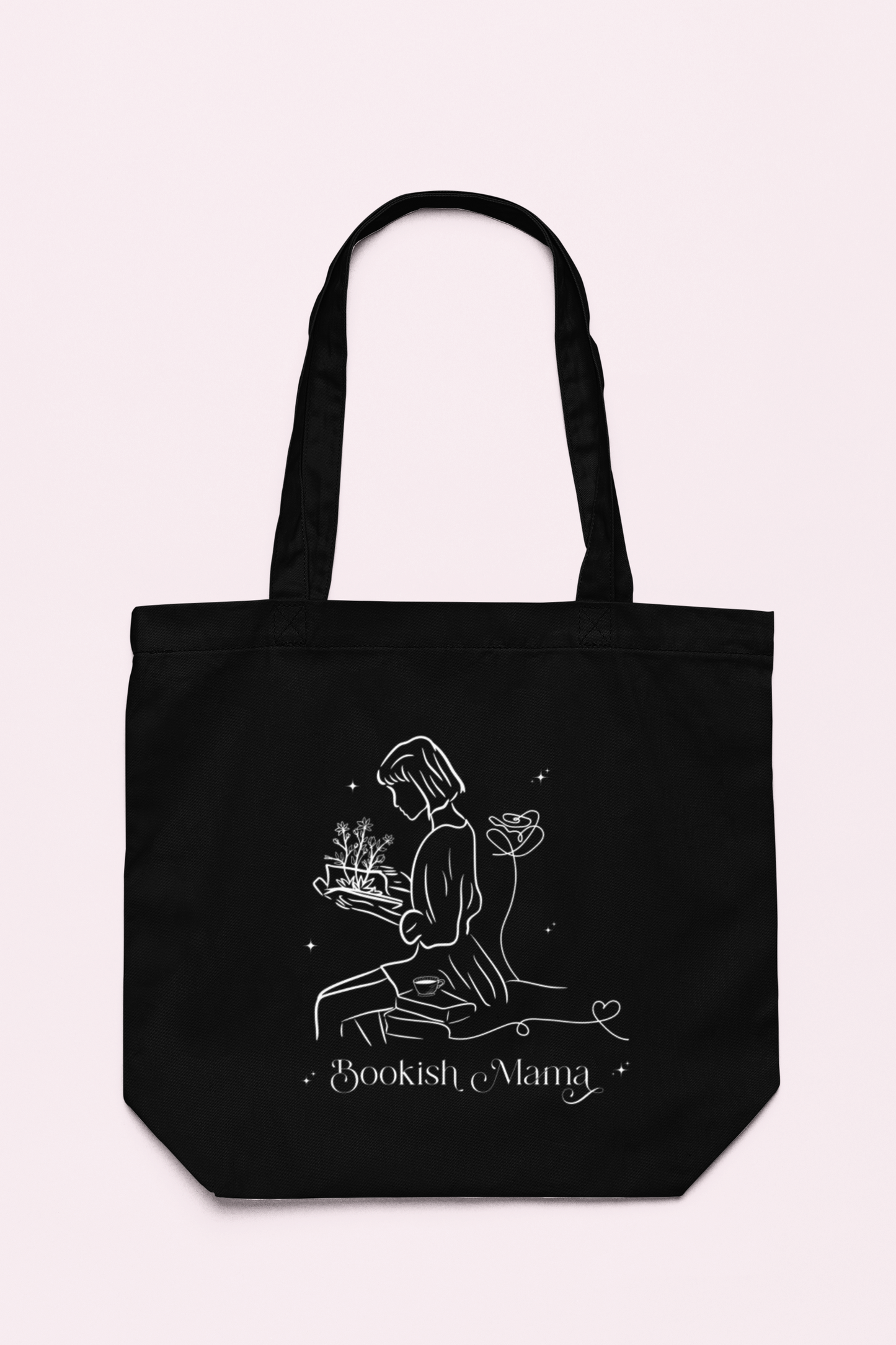 Reading Bookish Mama Cotton Tote Bag