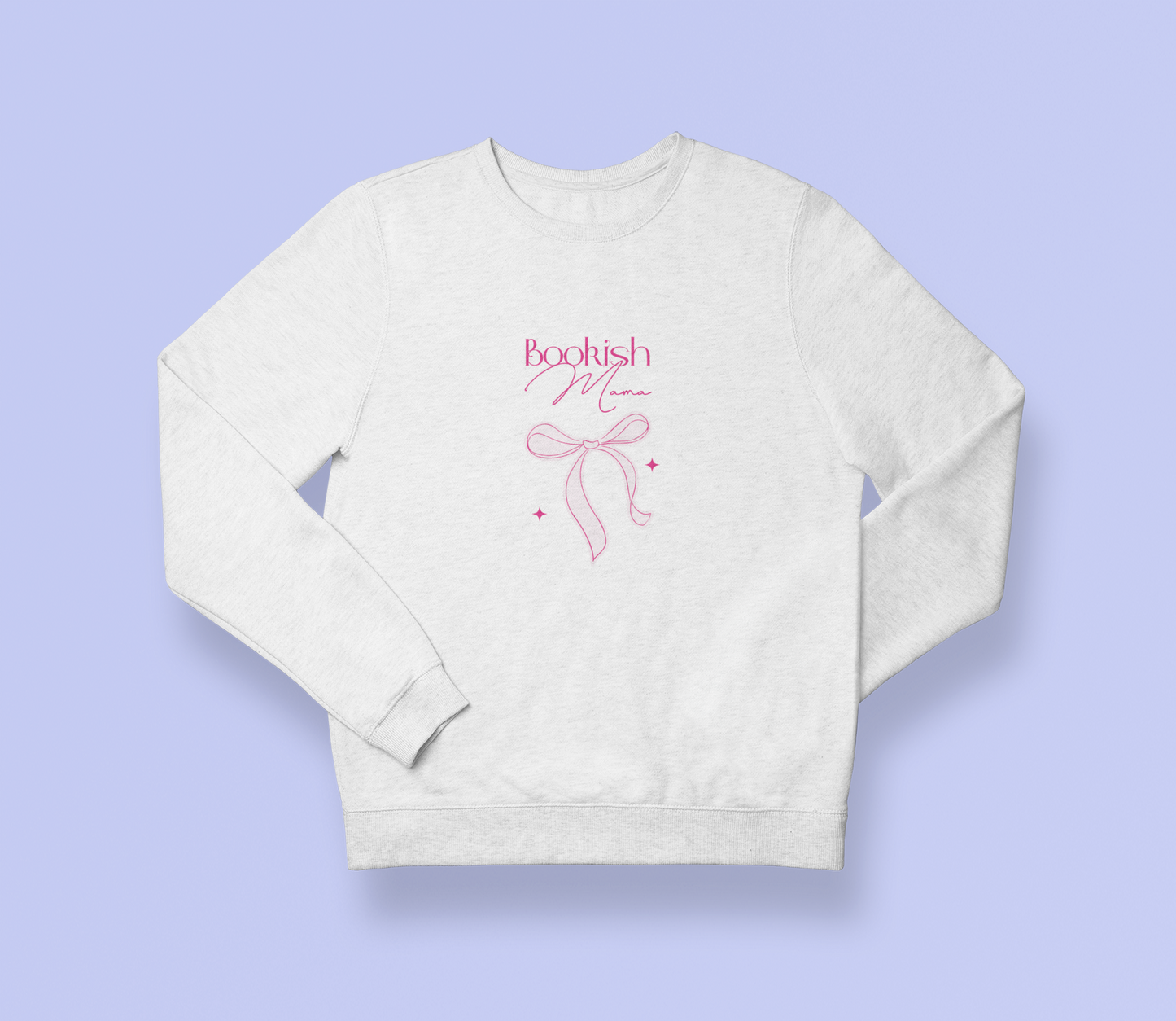 Bookish Mama Sweatshirt Pink Ribbon