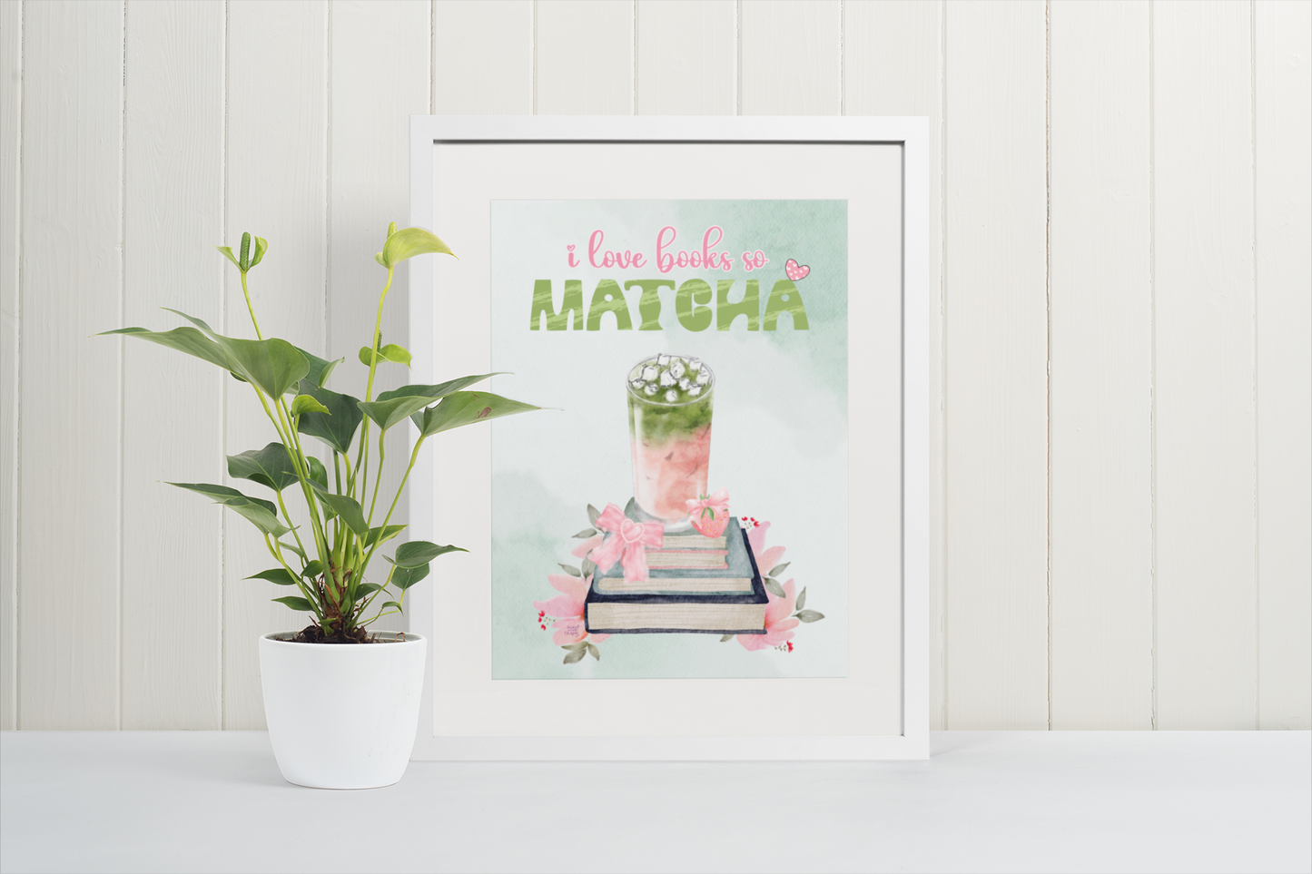 I Love Books So Matcha Poster