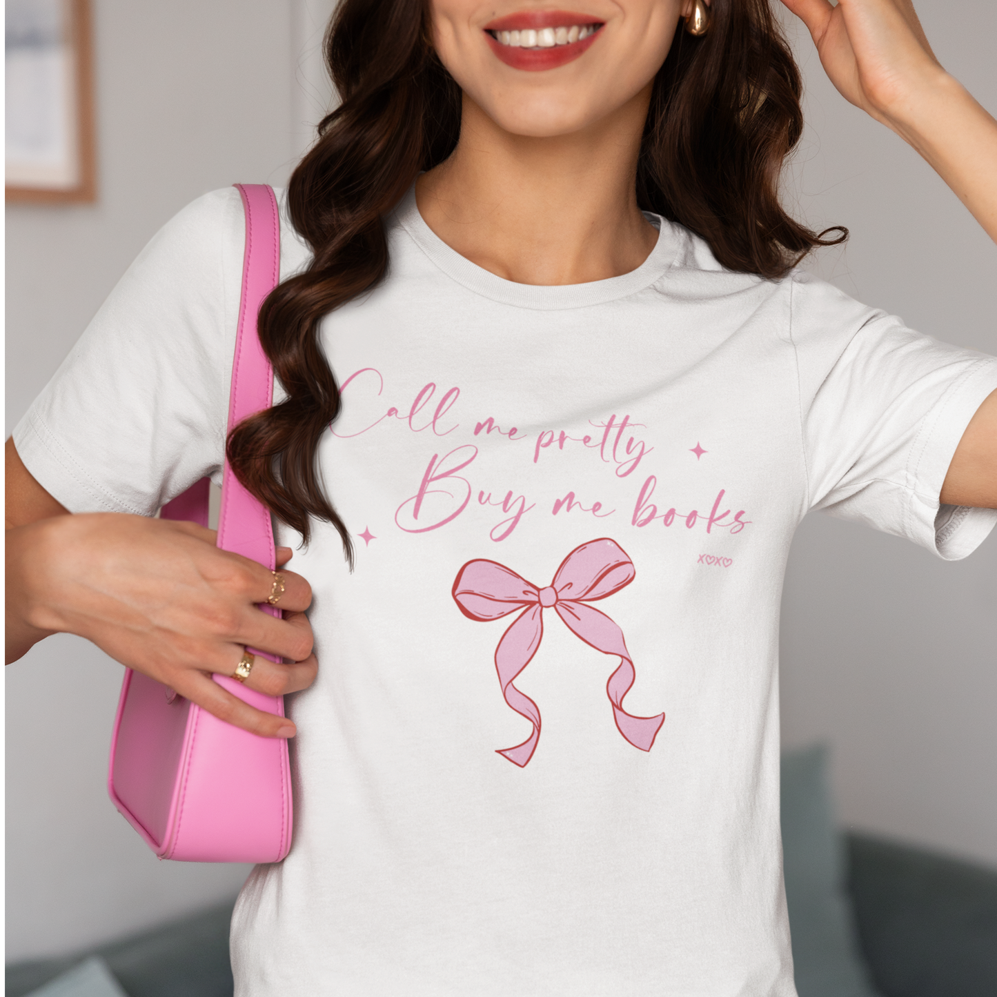 Call Me Pretty Buy Me Books Tee