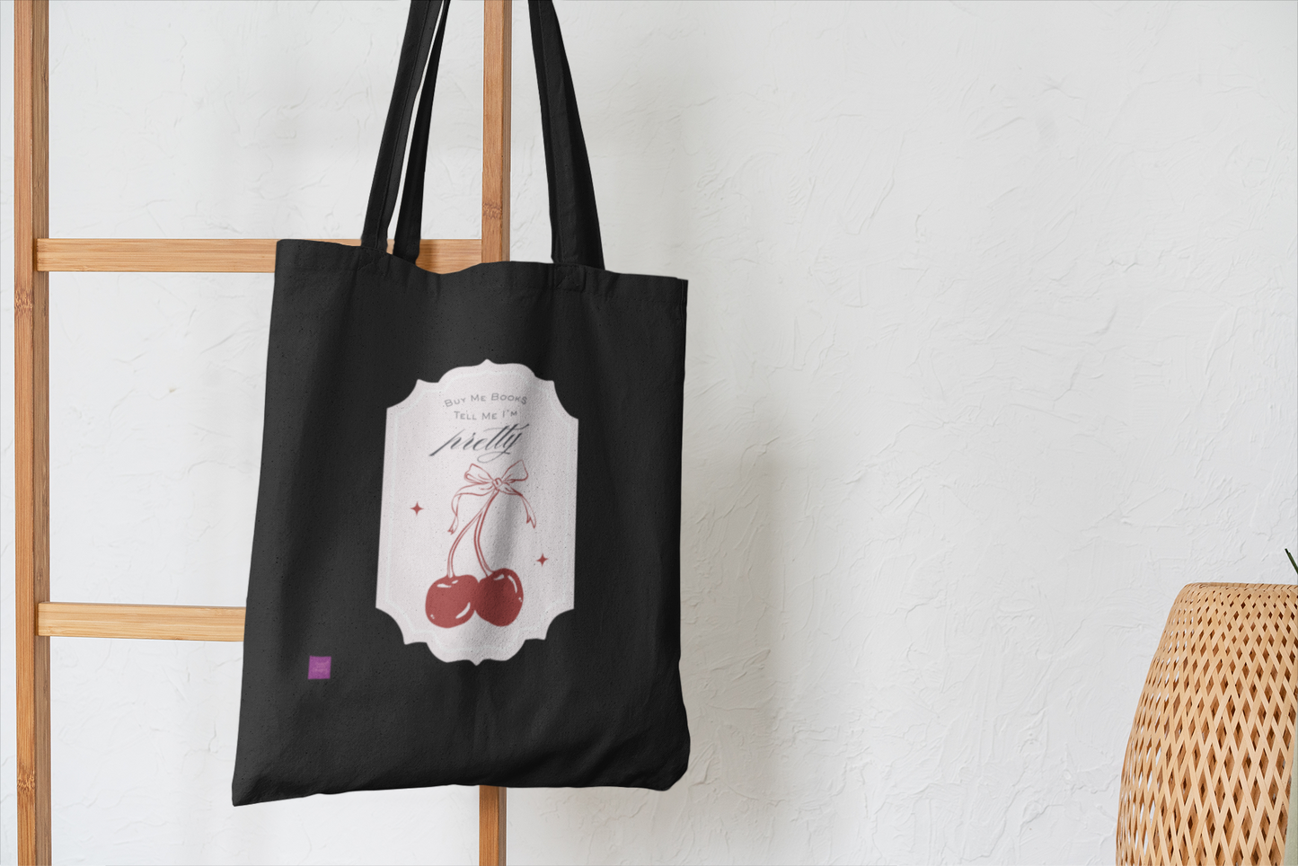 Buy Me Books Tell Me I'm Pretty Cotton Tote Bag