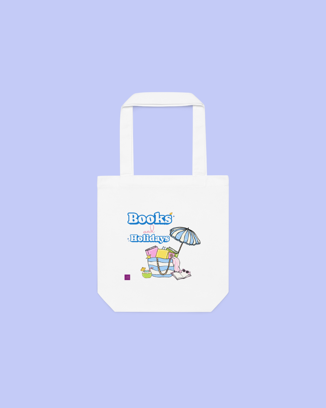 Books and Holidays Cotton Tote Bag