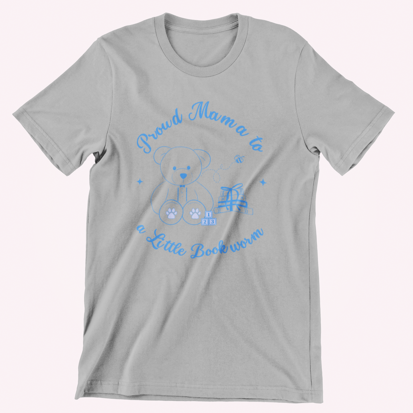 Proud Mama to a Little Bookworm Blue Bear Tee
