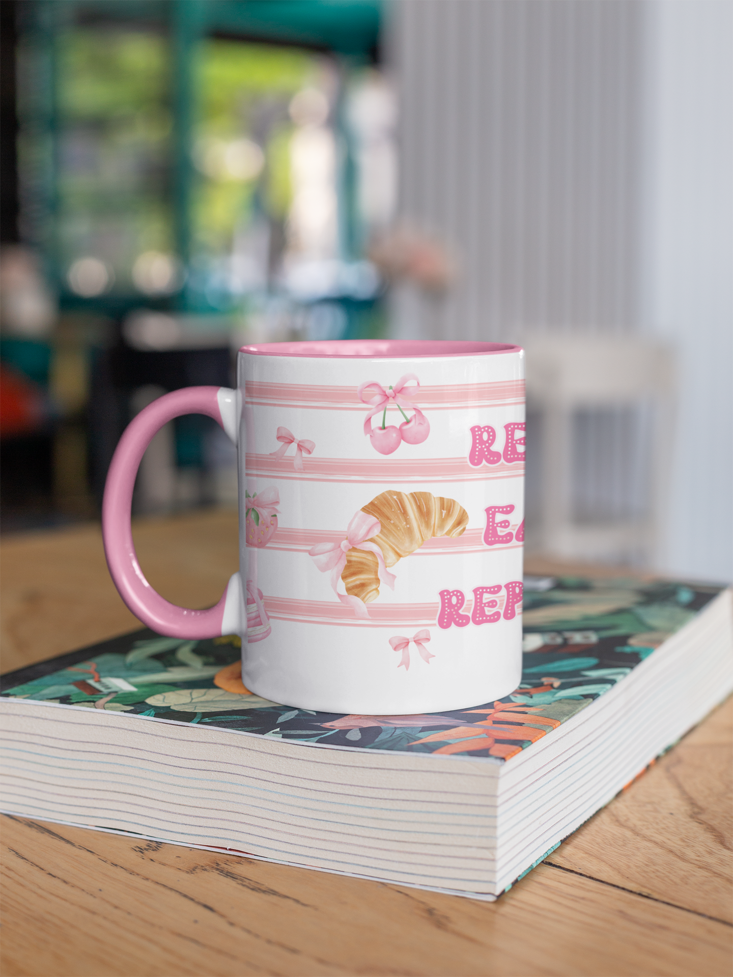 Read Eat Repeat Mug