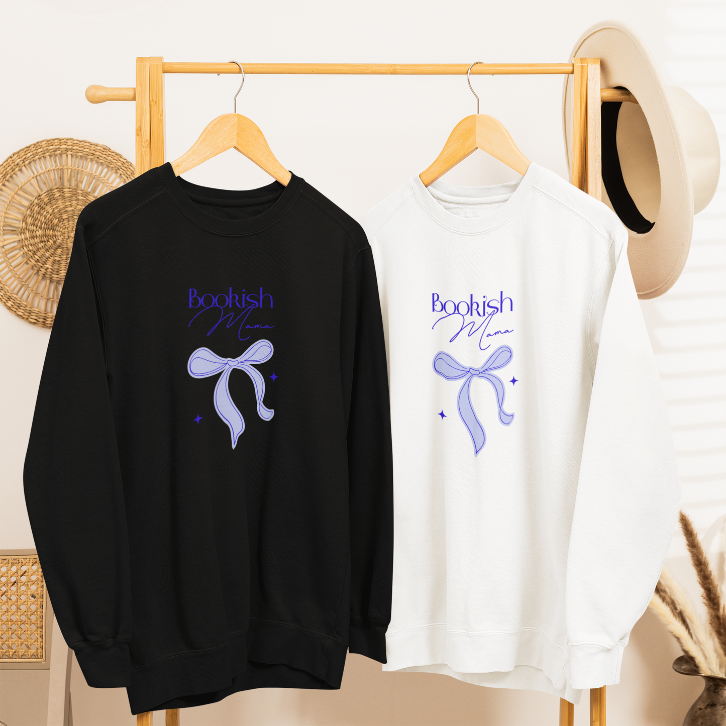 Bookish Mama Sweatshirt Blue Ribbon