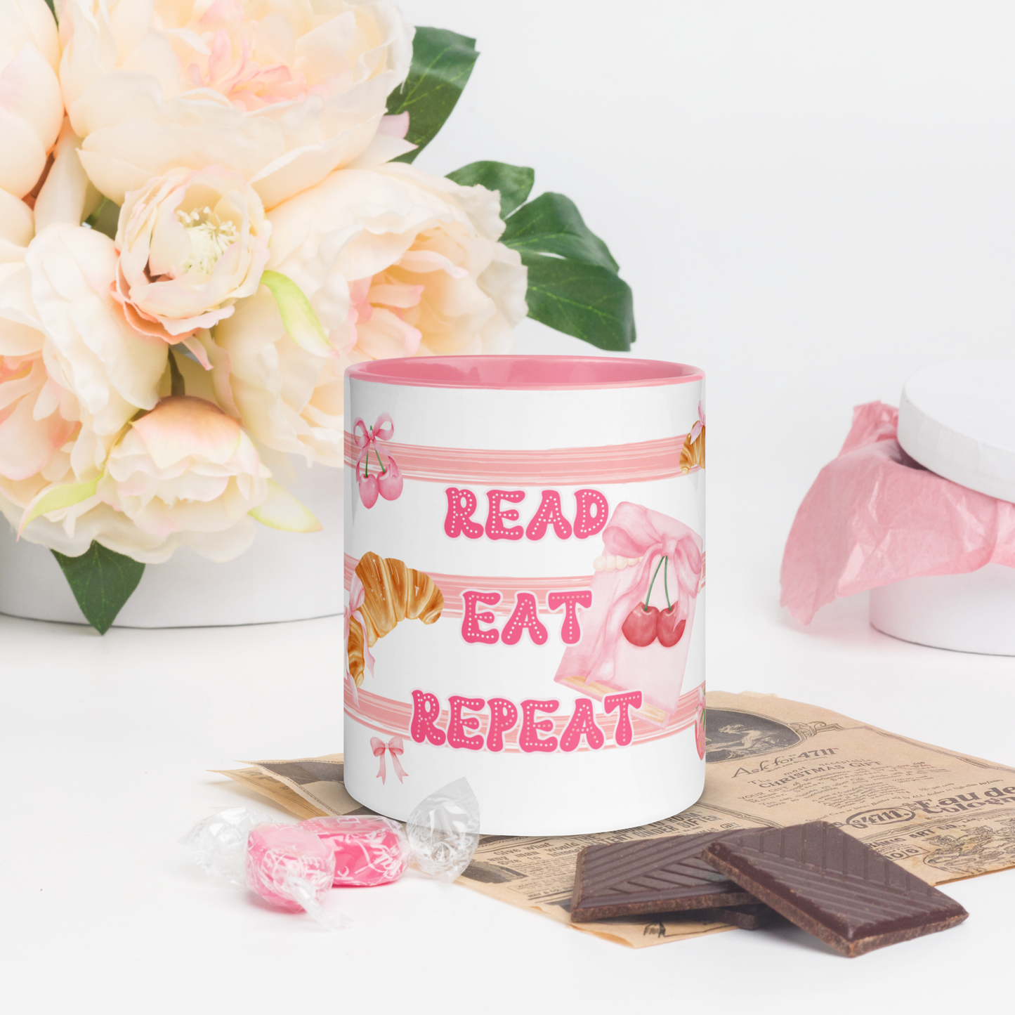 Read Eat Repeat Mug