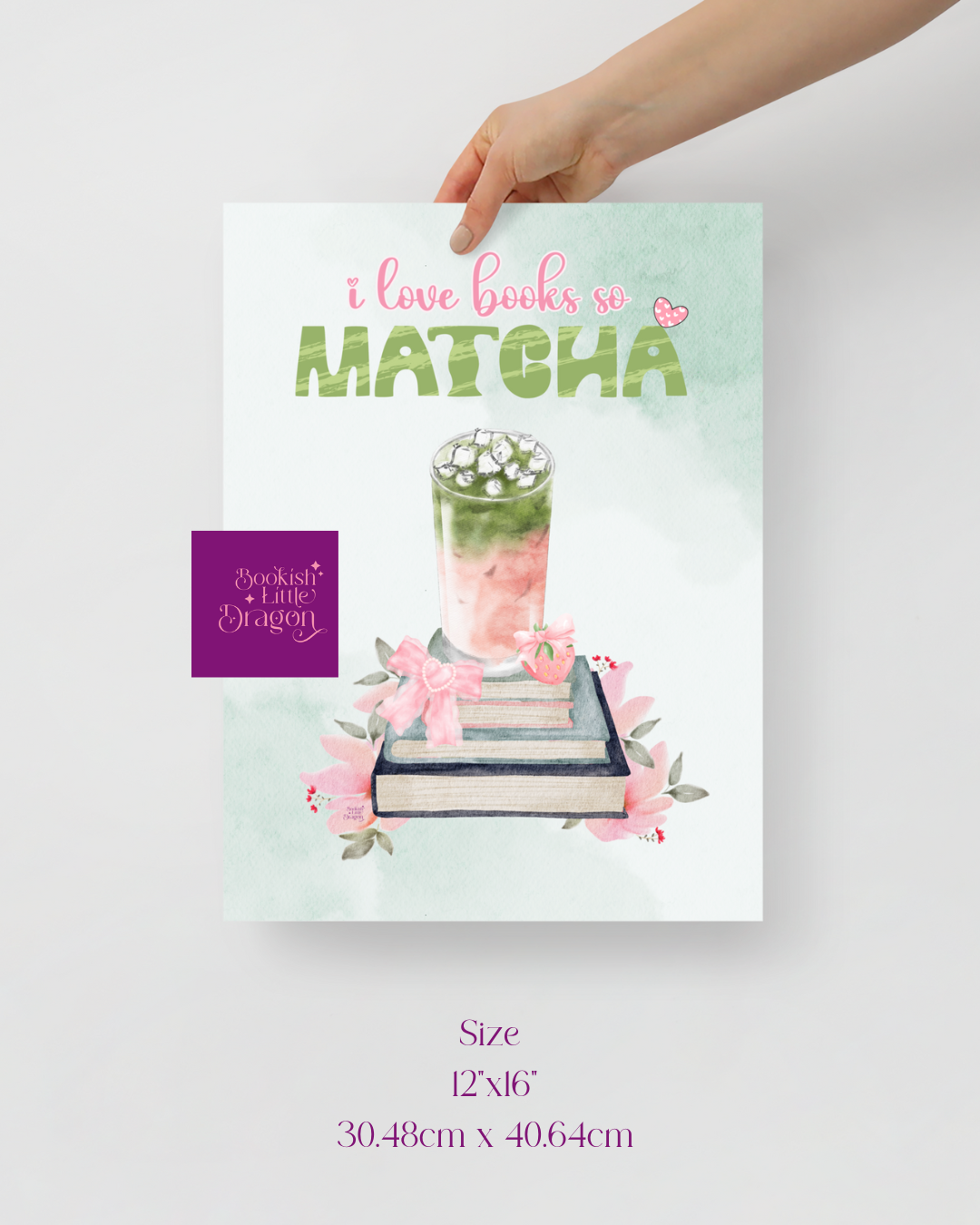 I Love Books So Matcha Poster