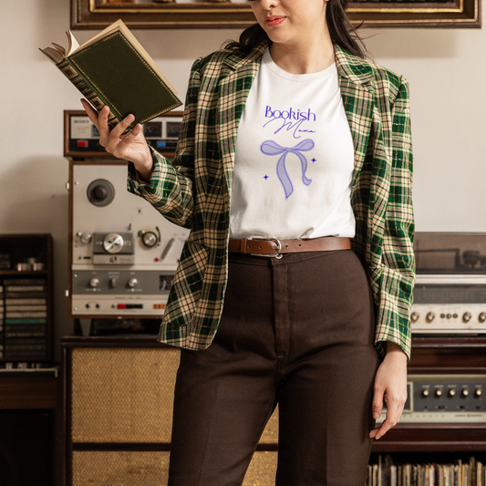 Bookish Mama Blue Ribbon Tee