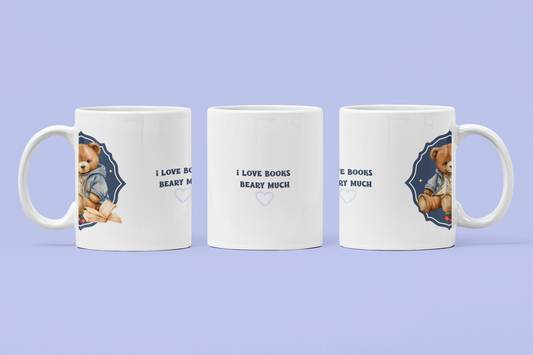 I Love Books Beary Much Mug