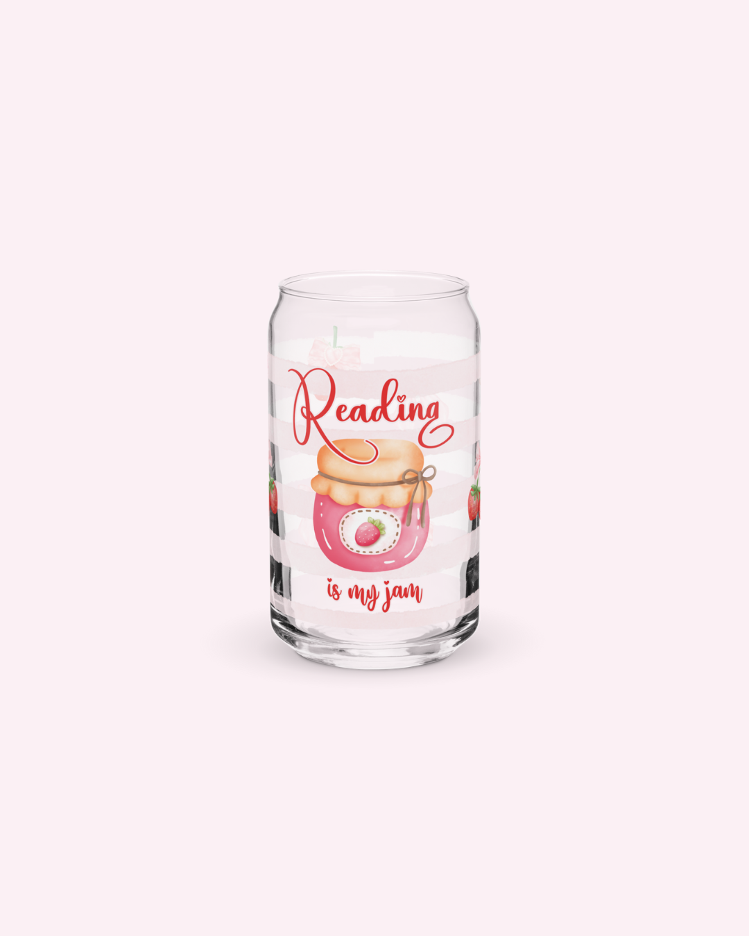 Reading is My Jam Glass Can