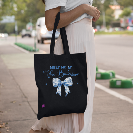 Meet Me at the Bookstore Cotton Tote Bag