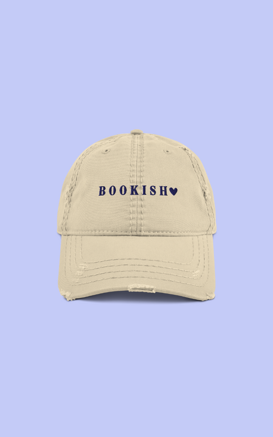 Bookish Distressed Dad Cap