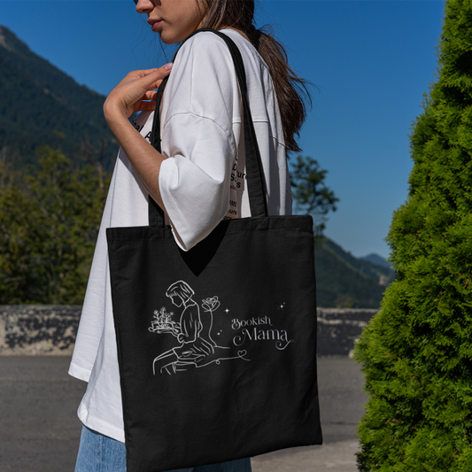 Reading Bookish Mama Cotton Tote Bag