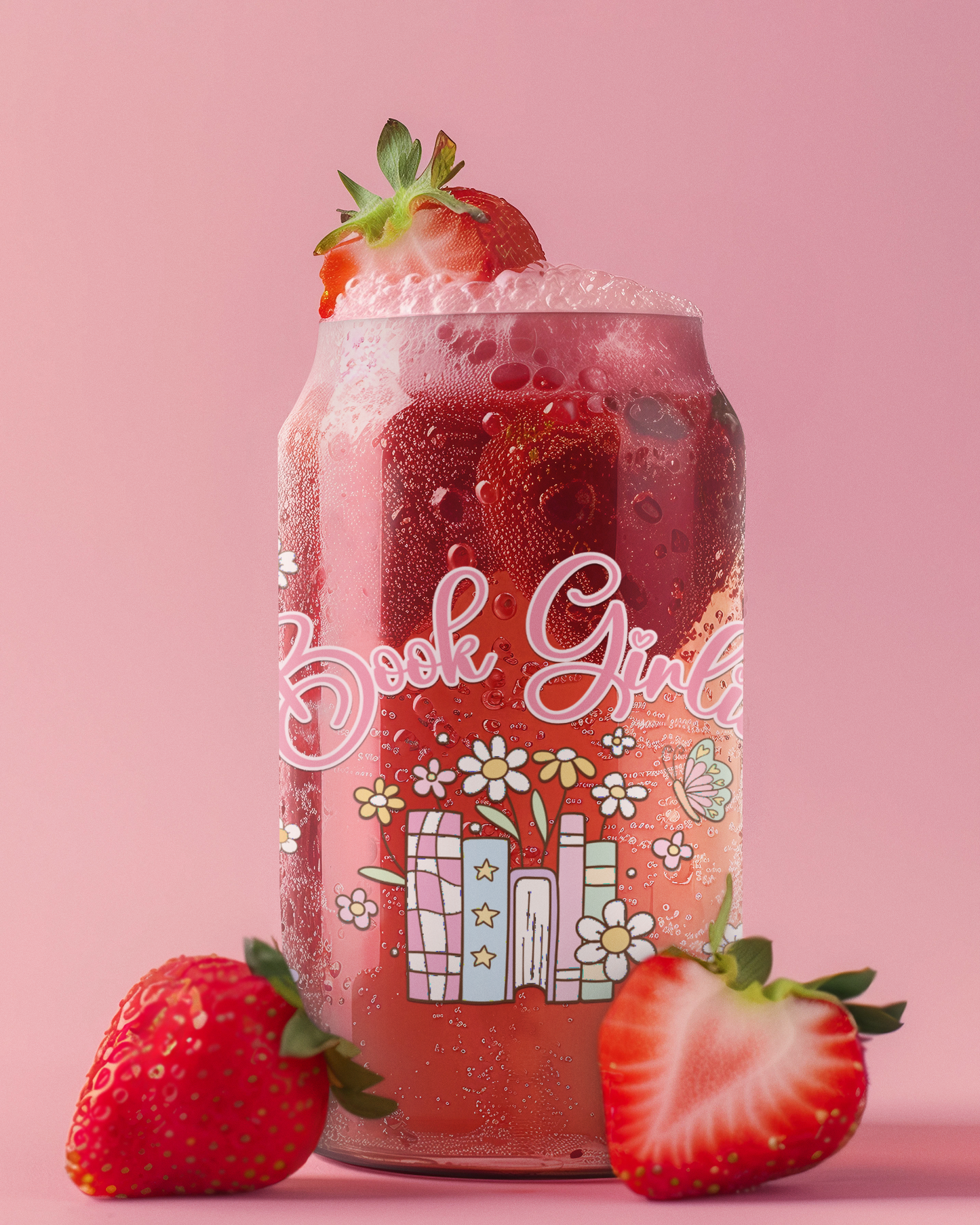 book girlie glass cup for book lovers