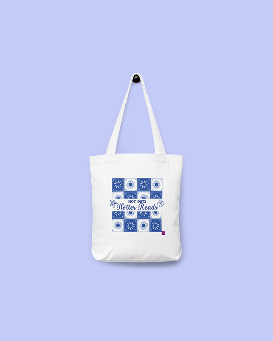 Hot Days Hotter Reads Cotton Tote Bag