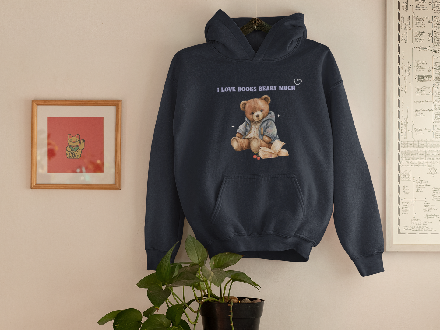 I Love Books Beary Much Hoodie