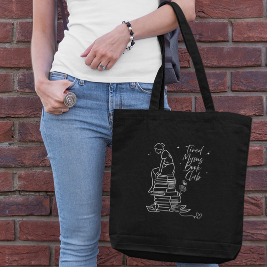 Tired Mums Book Club Cotton Tote Bag