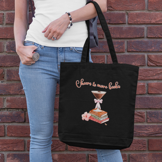 Cheers to More Books Cotton Tote Bag