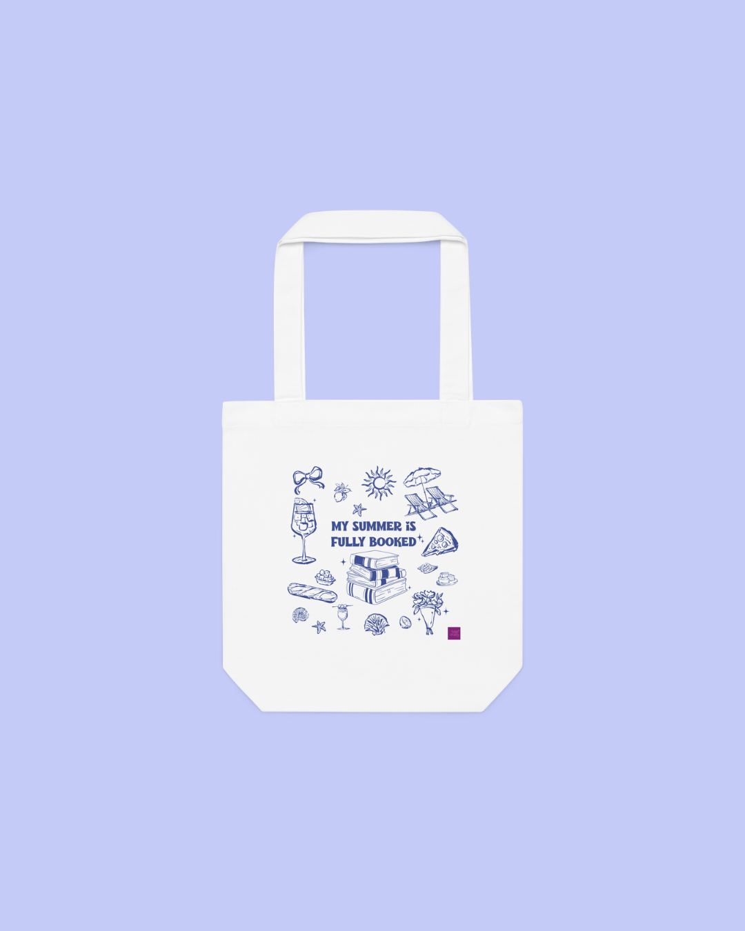 My Summer is Fully Booked Cotton tote bag