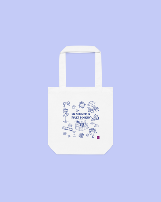 My Summer is Fully Booked Cotton tote bag