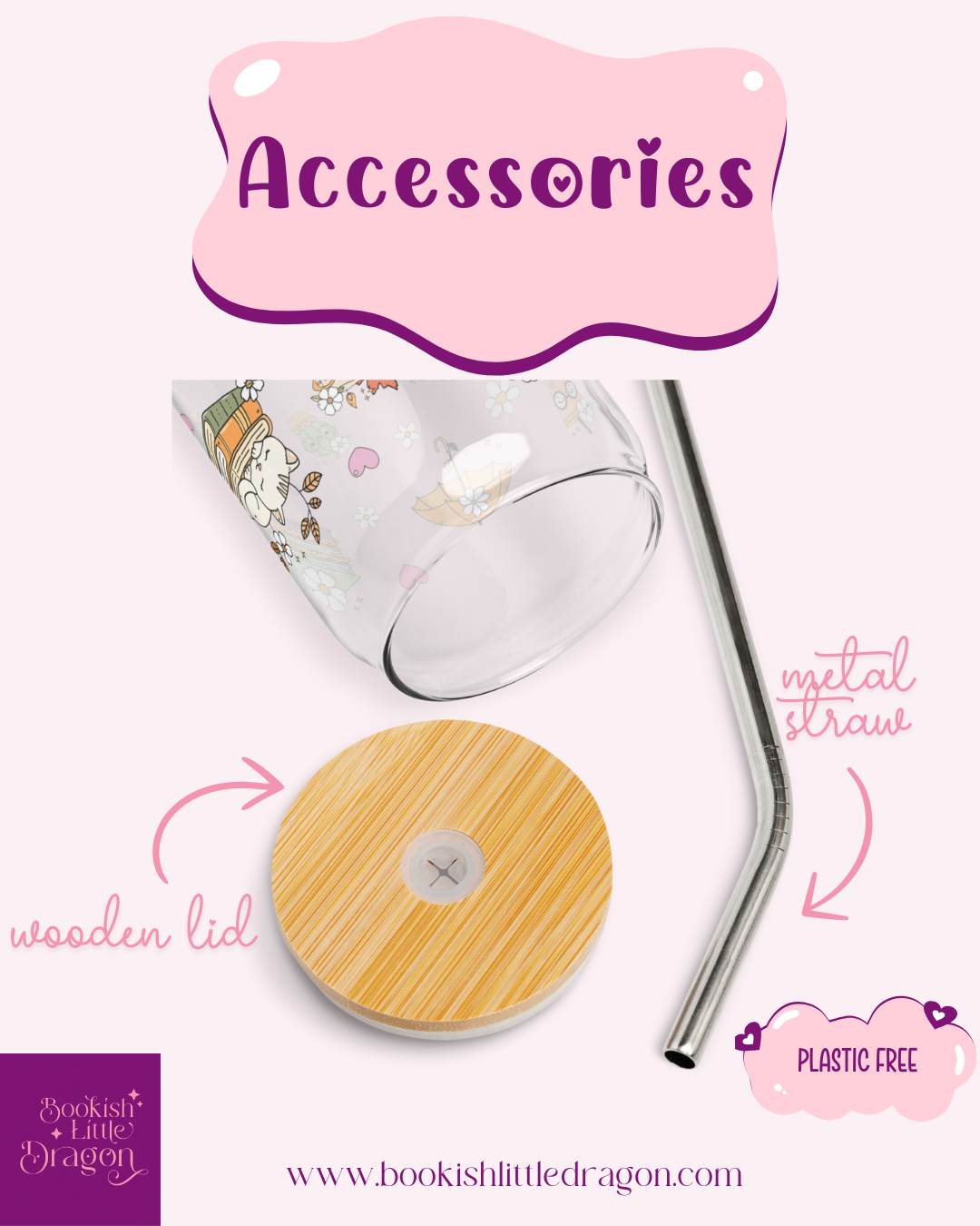 Books and Cats Reading Glass Tumbler