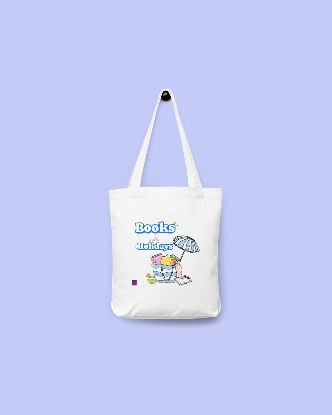 Books and Holidays Cotton Tote Bag