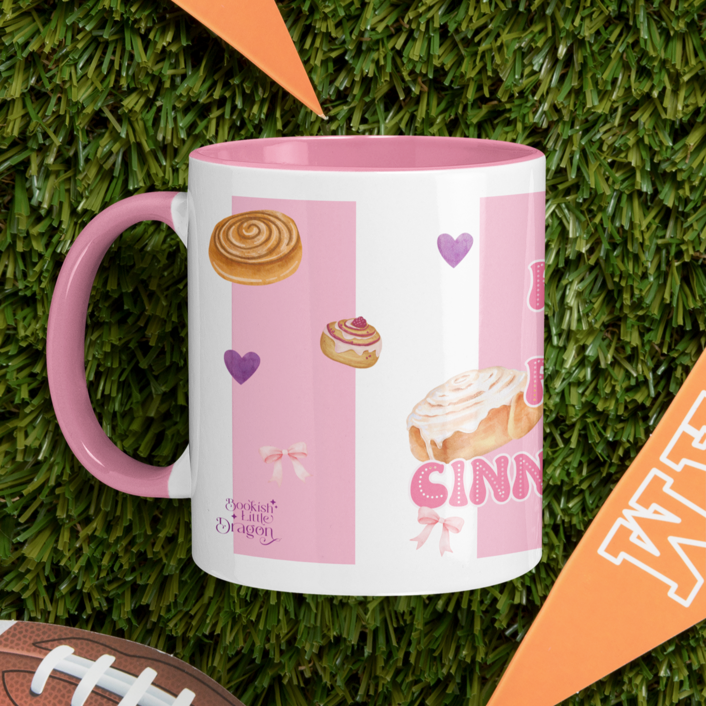 falling for the cinnamon roll bookish mug sports theme