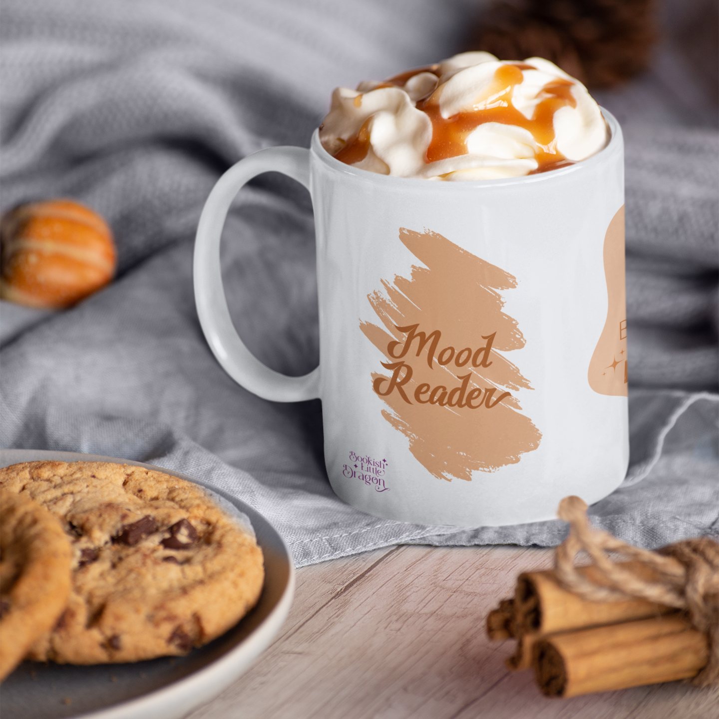 mood reader bookish mug with cream
