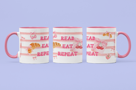 Read Eat Repeat Mug
