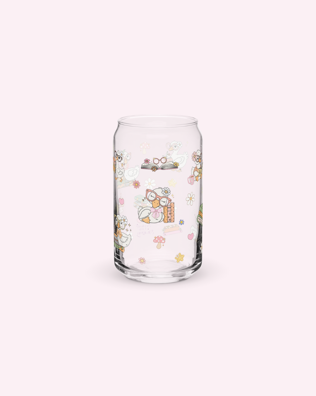 Books and Geese Reading Glass Tumbler