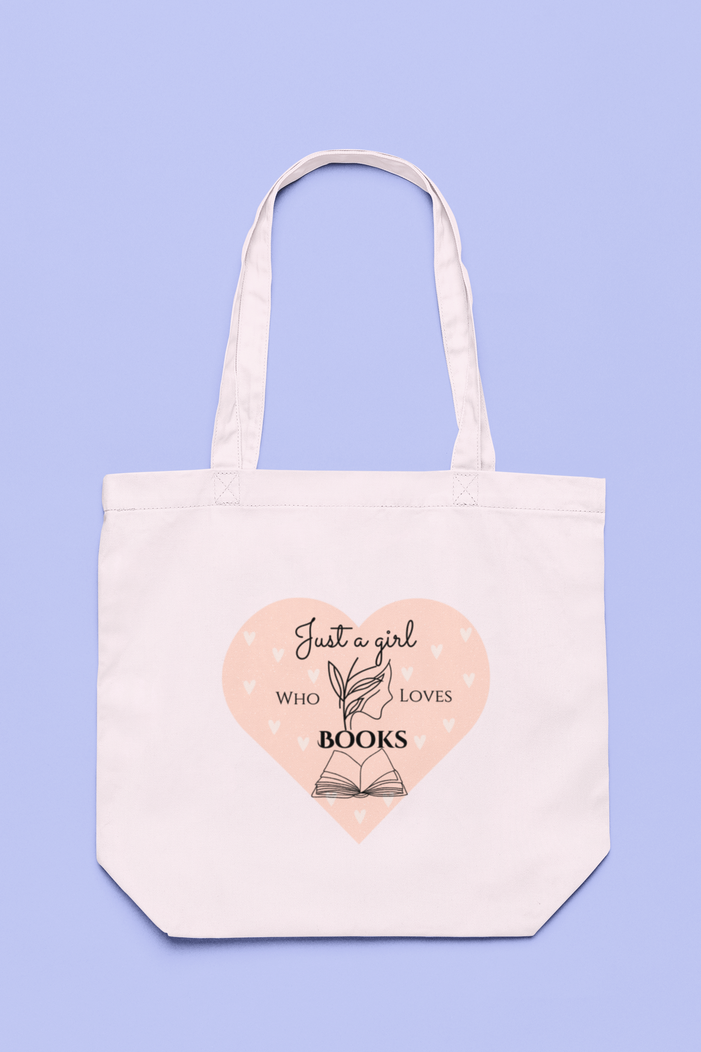 Just a Girl Who Loves Books Cotton Canvas Tote Bag